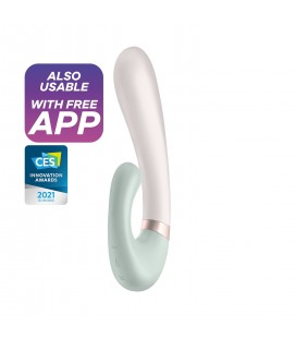 VIBRADOR HEAT WAVE CON APP SATISFYER VERDE