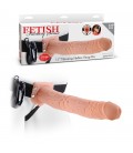 11" HOLLOW VIBRATING STRAP-ON FETISH FANTASY SERIES WHITE