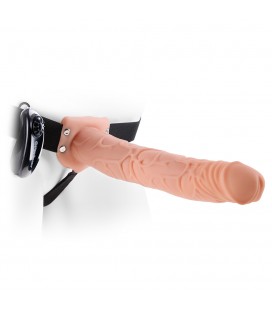 11" HOLLOW VIBRATING STRAP-ON FETISH FANTASY SERIES WHITE