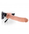 STRAP-ON OCO COM VIBRAÇÃO 11" FETISH FANTASY SERIES BRANCO