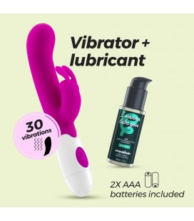 CRUSHIOUS JIGGLIE RABBIT VIBRATOR WITH WATERBASED LUBRICANT INCLUDED