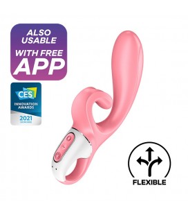 SATISFYER HUG ME VIBRATOR WITH APP PINK