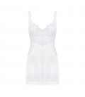 OBSESSIVE AMOR BLANCO CHEMISE AND THONG WHITE