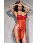 CHILIROSE CR-4496 BABYDOLL AND THONG RED