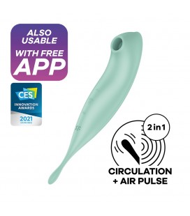 SATISFYER TWIRLING PRO VIBRATOR WITH CONNECT APP MINT