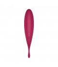 VIBRADOR TWIRLING PRO SATISFYER COM APLICAÇÃO CONNECT VERMELHO