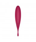 VIBRADOR TWIRLING PRO SATISFYER COM APLICAÇÃO CONNECT VERMELHO