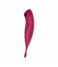 VIBRADOR TWIRLING PRO SATISFYER COM APLICAÇÃO CONNECT VERMELHO