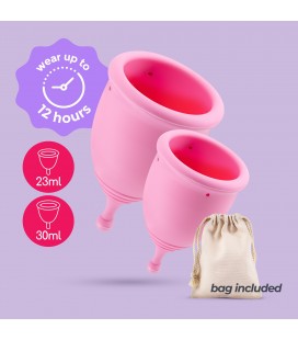 CRUSHIOUS MINERVA S + L MENSTRUAL CUPS WITH POUCH