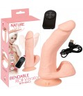 NATURE SKIN BENDABLE RC REALISTIC VIBRATOR WITH WIRELESS REMOTE CONTROL