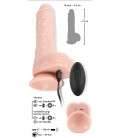 VIBRADOR REALISTA COM FUNÇÃO VAI-VEM E COMANDO SEM FIOS MEDICAL SILICONE RC VIBRATOR YOU2TOYS