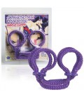 JAPANESE SILK LOVE ROPE ANKLE CUFFS PURPLE