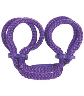 JAPANESE SILK LOVE ROPE ANKLE CUFFS PURPLE