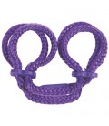 JAPANESE SILK LOVE ROPE ANKLE CUFFS PURPLE