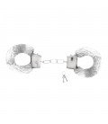 LOVE CUFFS FURRY HANDCUFFS CRUSHIOUS WHITE