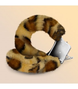 LOVE CUFFS FURRY HANDCUFFS CRUSHIOUS LEOPARD