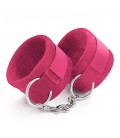 TOUGH LOVE VELCRO HANDCUFFS WITH EXTRA 40CM CHAIN CRUSHIOUS PINK