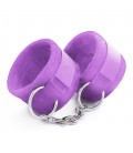 TOUGH LOVE VELCRO HANDCUFFS WITH EXTRA 40CM CHAIN CRUSHIOUS PURPLE