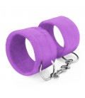 TOUGH LOVE VELCRO HANDCUFFS WITH EXTRA 40CM CHAIN CRUSHIOUS PURPLE