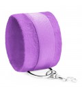 TOUGH LOVE VELCRO HANDCUFFS WITH EXTRA 40CM CHAIN CRUSHIOUS PURPLE