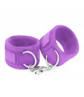 TOUGH LOVE VELCRO HANDCUFFS WITH EXTRA 40CM CHAIN CRUSHIOUS PURPLE