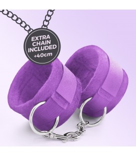 ESPOSAS DE VELCRO TOUGH LOVE CON CADENA DE 40CM EXTRA CRUSHIOUS MORADO