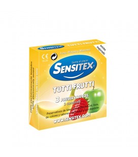 SENSITEX VEGAN TUTTIFRUTTI CONDOMS 3 UNITS