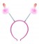 BANDOLETE DECORADA COM PLUMAS ROSA E PÉNIS
