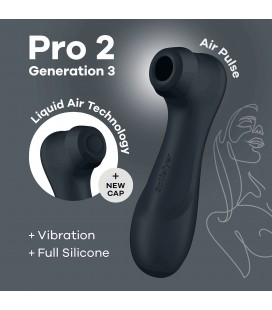 ESTIMULADOR PRO 2 GEN 3 SATISFYER NEGRO