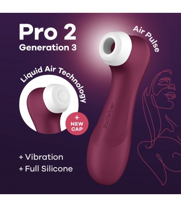 ESTIMULADOR PRO 2 GEN 3 SATISFYER ROJO TINTO