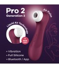 ESTIMULADOR PRO 2 GEN 3 SATISFYER COM CONNECT APP VERMELHO TINTO