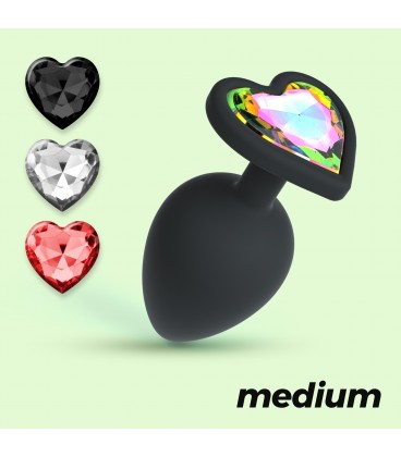 CUORE PLUG ANAL MEDIANO CON 4 JOYAS INTERCAMBIABLES CRUSHIOUS