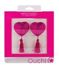 CUBRE PEZONES OUCH! HEART NIPPLE TASSELS ROSA