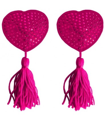 CUBRE PEZONES OUCH! HEART NIPPLE TASSELS ROSA