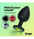 CAMILEO PLUG ANAL GRANDE CON 4 JOYAS INTERCAMBIABLES CRUSHIOUS