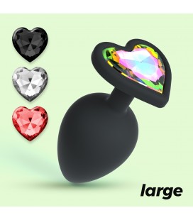 CRUSHIOUS CUORE LARGE ANAL PLUG WITH 4 INTERCHANGEABLE JEWELS