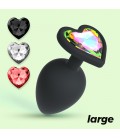 CRUSHIOUS CUORE LARGE ANAL PLUG WITH 4 INTERCHANGEABLE JEWELS
