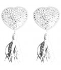 CUBRE PEZONES OUCH! HEART NIPPLE TASSELS BLANCOS