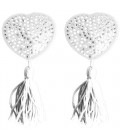 HEART NIPPLE TASSELS OUCH! NIPPLE COVERS WHITE