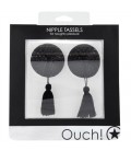 TAPA MAMILOS OUCH! ROUND NIPPLE TASSELS PRETOS