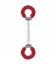 OUCH! BEGINNER'S FURRY LEGCUFFS RED