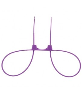 DISPOSABLE OUCH! ZIP TIE CUFFS PURPLE