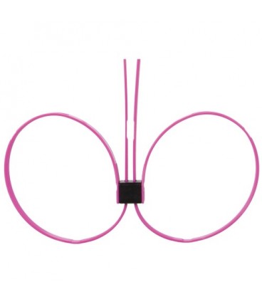 DISPOSABLE OUCH! ZIP TIE CUFFS EXTENDED PINK