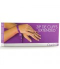 DISPOSABLE OUCH! ZIP TIE CUFFS EXTENDED PURPLE