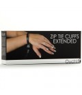 DISPOSABLE OUCH! ZIP TIE CUFFS EXTENDED BLACK