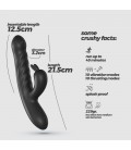 LAPIN VIBRADOR RECARREGÁVEL RABBIT COM IMPULSO PRETO CRUSHIOUS