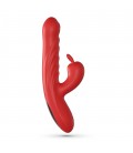 LAPIN VIBRADOR CONEJO RECARGABLE CON EMPUJE ROJO CRUSHIOUS