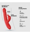 LAPIN VIBRADOR CONEJO RECARGABLE CON EMPUJE ROJO CRUSHIOUS