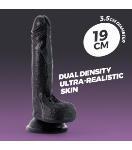 DILDO DE SILICONE LÍQUIDO INVIKTUS 7 CRUSHIOUS PRETO