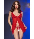 CHILIROSE BABYDOLL AND THONG CR-4696 RED